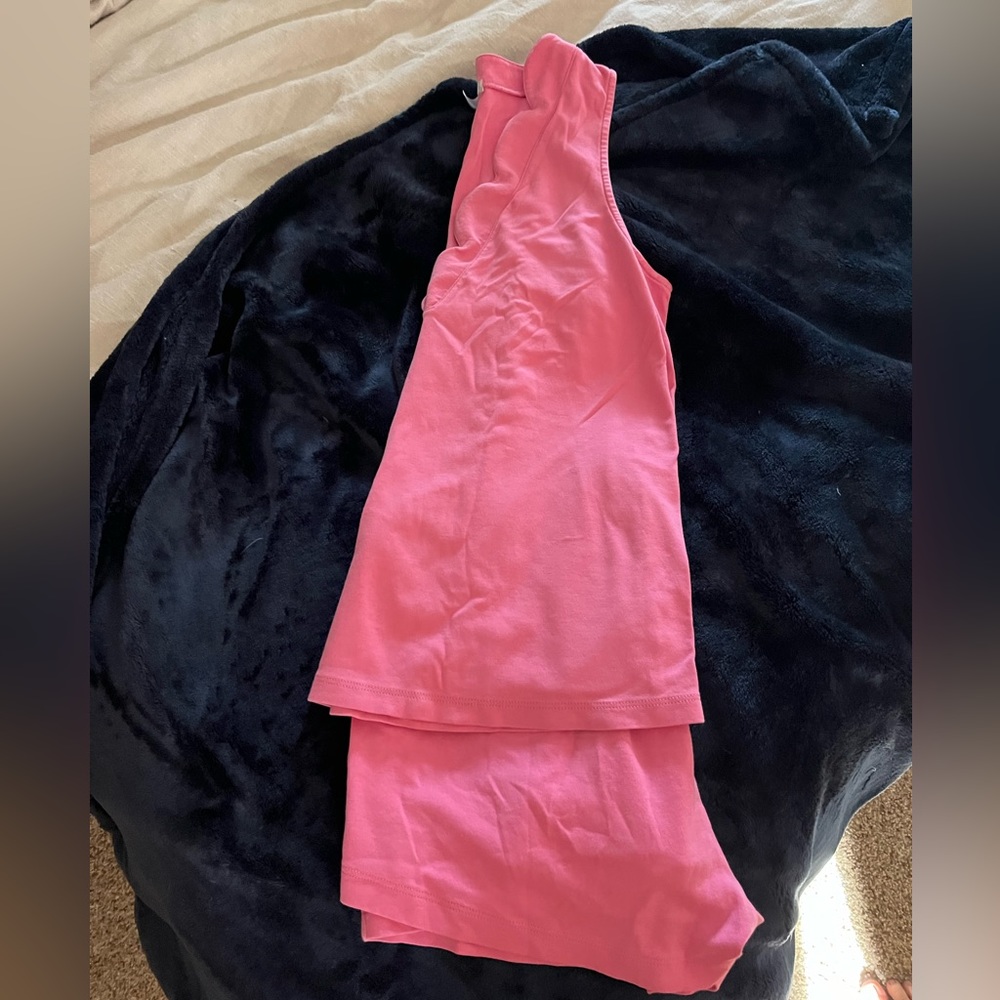 LAKE Pajamas Pima Scallop Shorts Set XL